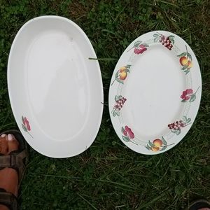 Garden Trellis stoneware 2 set